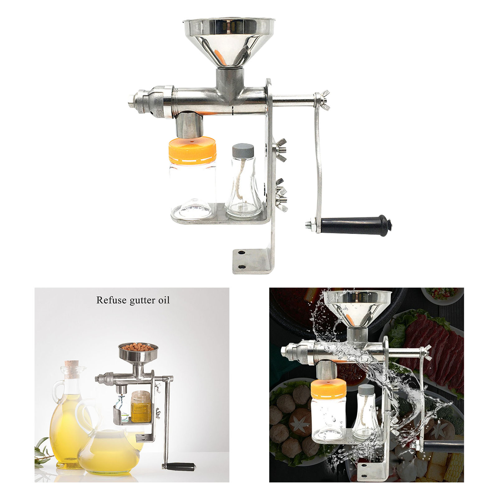 Manual Oil Press Machine Oil Extractor Hand Press Oil Expeller for , Walnut Seeds,  Seeds, Peanut Seeds