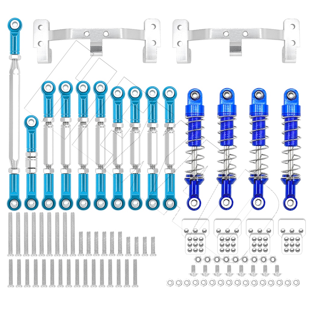 1 Satz WPL C14 C24 C34 C44 C54 MN D90 FJ45 MN98 MN99s Upgrade-Teile, verstellbarer Metallstoßdämpfer mit Pleuel-Kit – Detail 11