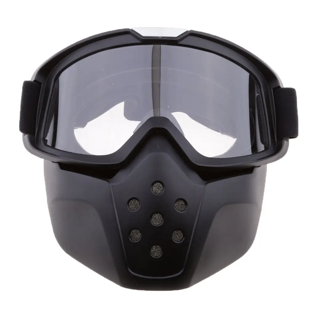 Motorcycle Goggles With Detachable Mask Safety Goggles Mask Protection Cool Helmet Glasses