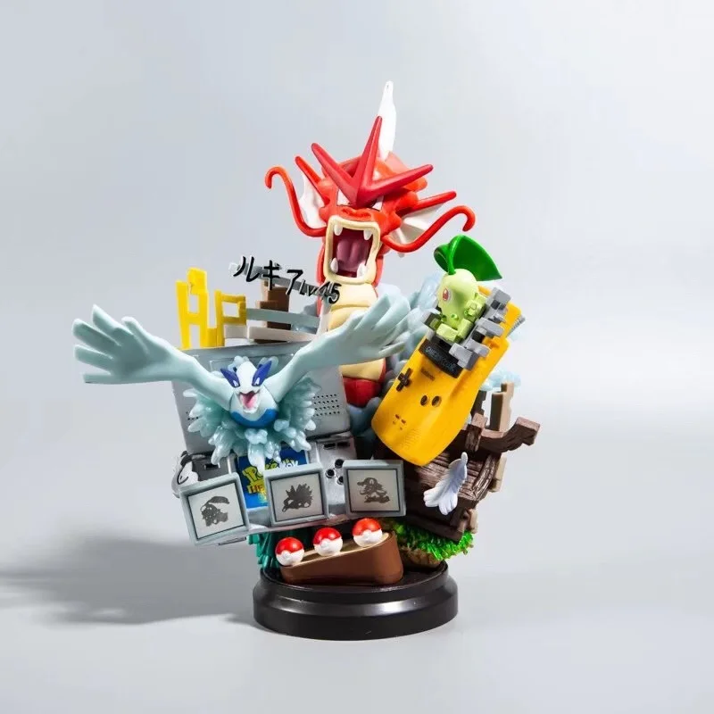 Anime PokemonGo Model display Ho-Oh Gyarados Celebi Gameboy Statue Compatible 