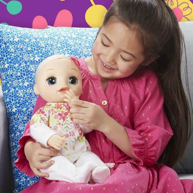 Hasbro Baby Alive Real As Can Be Doll Reborn Baby 80 Lifelike Expression Movement Sound Feed Doll Accessories Toy for Girl Gift