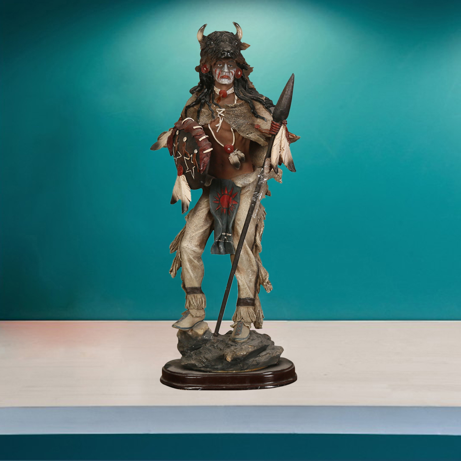 American Indians Warrior Statue Living Room Home Decor Accessories Sculpture