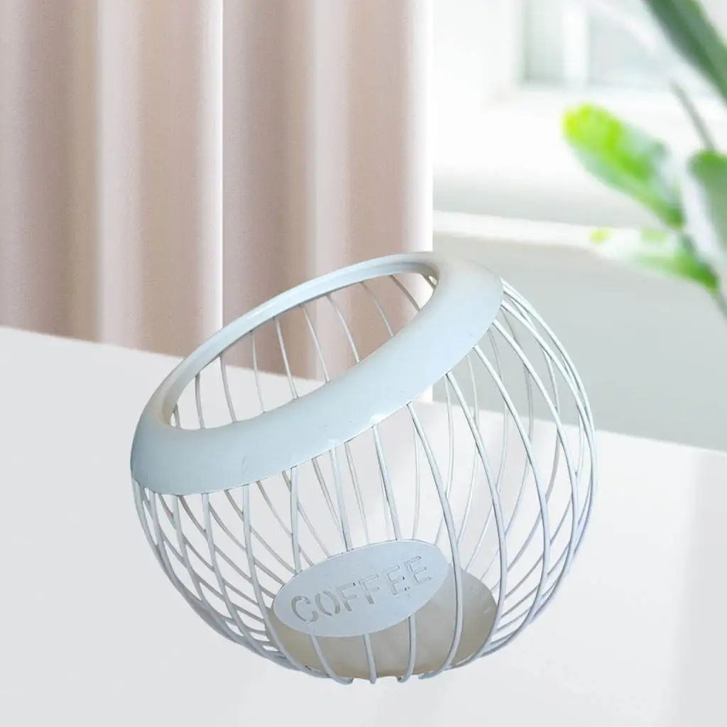 Multi-Use Coffee Pod Storage Large Capacity Iron Nest Shape Display Stand Coffee Capsule Storage Basket Save Space Coffee Bar