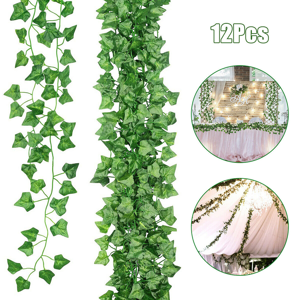 12 Strands 86.4 Feet Artificial Ivy Leaves Vines Garland Greenery Decoration