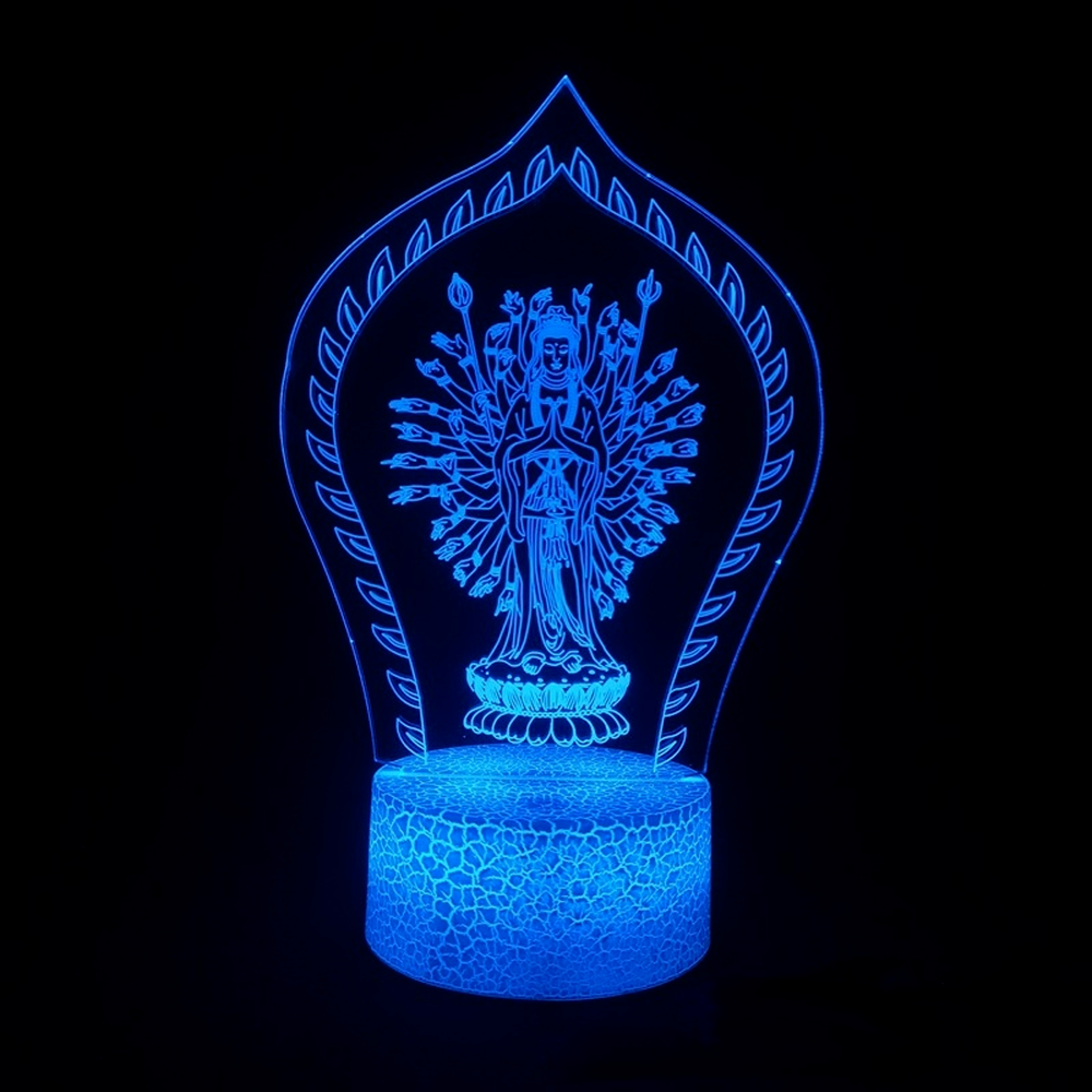 guanyin luz da noite led colorido casa