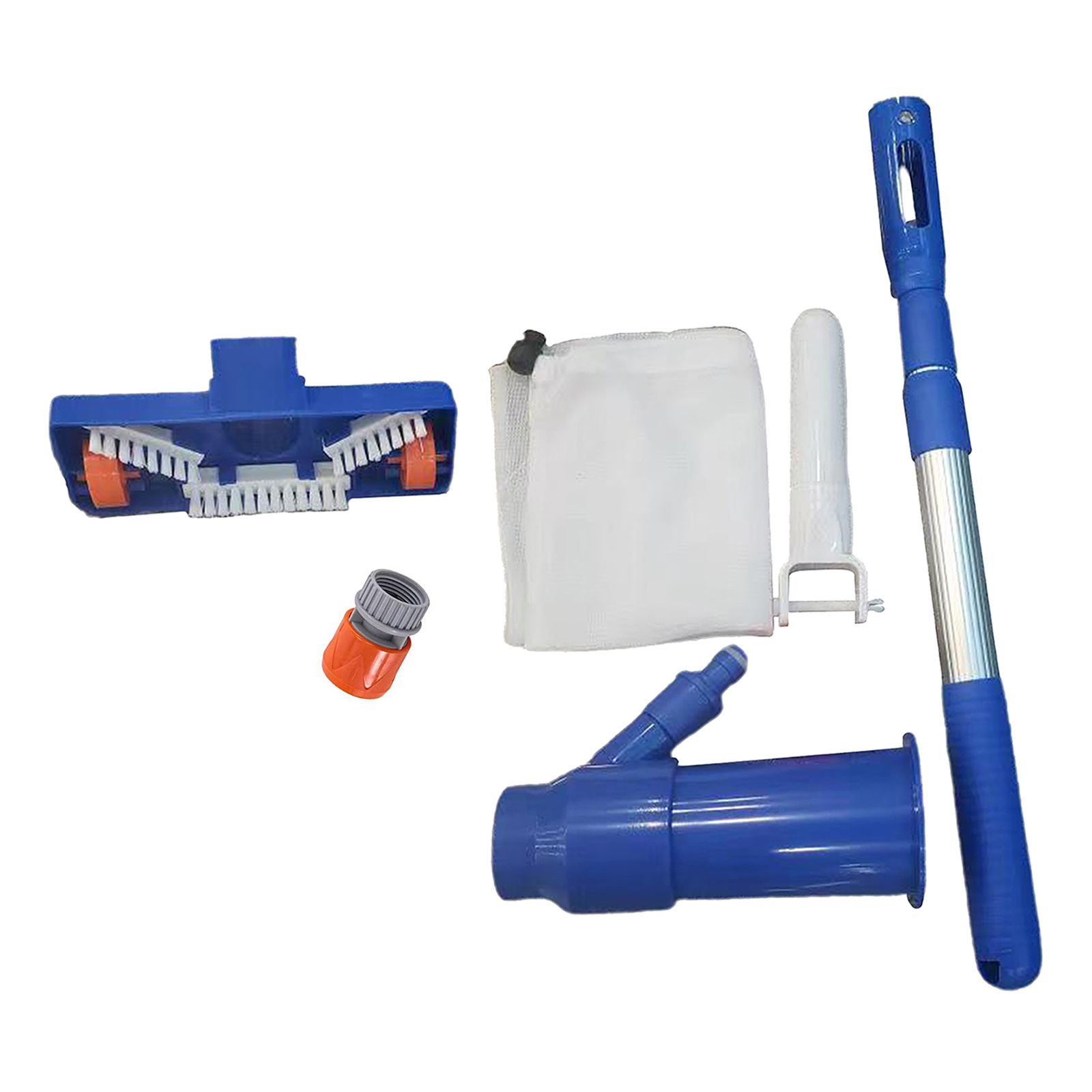 Swimming Pool Cleaning Set Fine Mesh Net Water Vacuum Spray Handle Skimmer Net Fountain Pond Accessories Cleaner Tool US