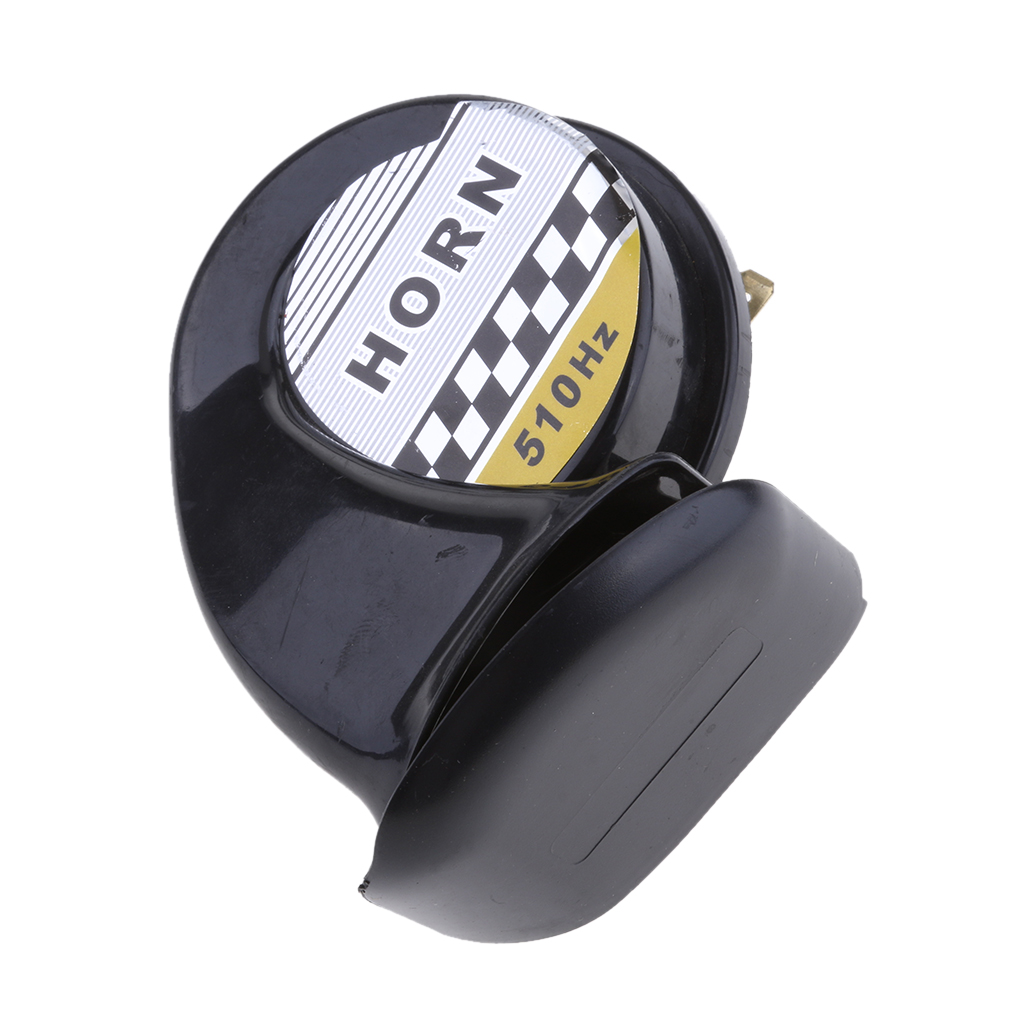 Car Motorcycle 110dB Loud Snail Air Horn Siren Waterproof 510hz 12V DC Black