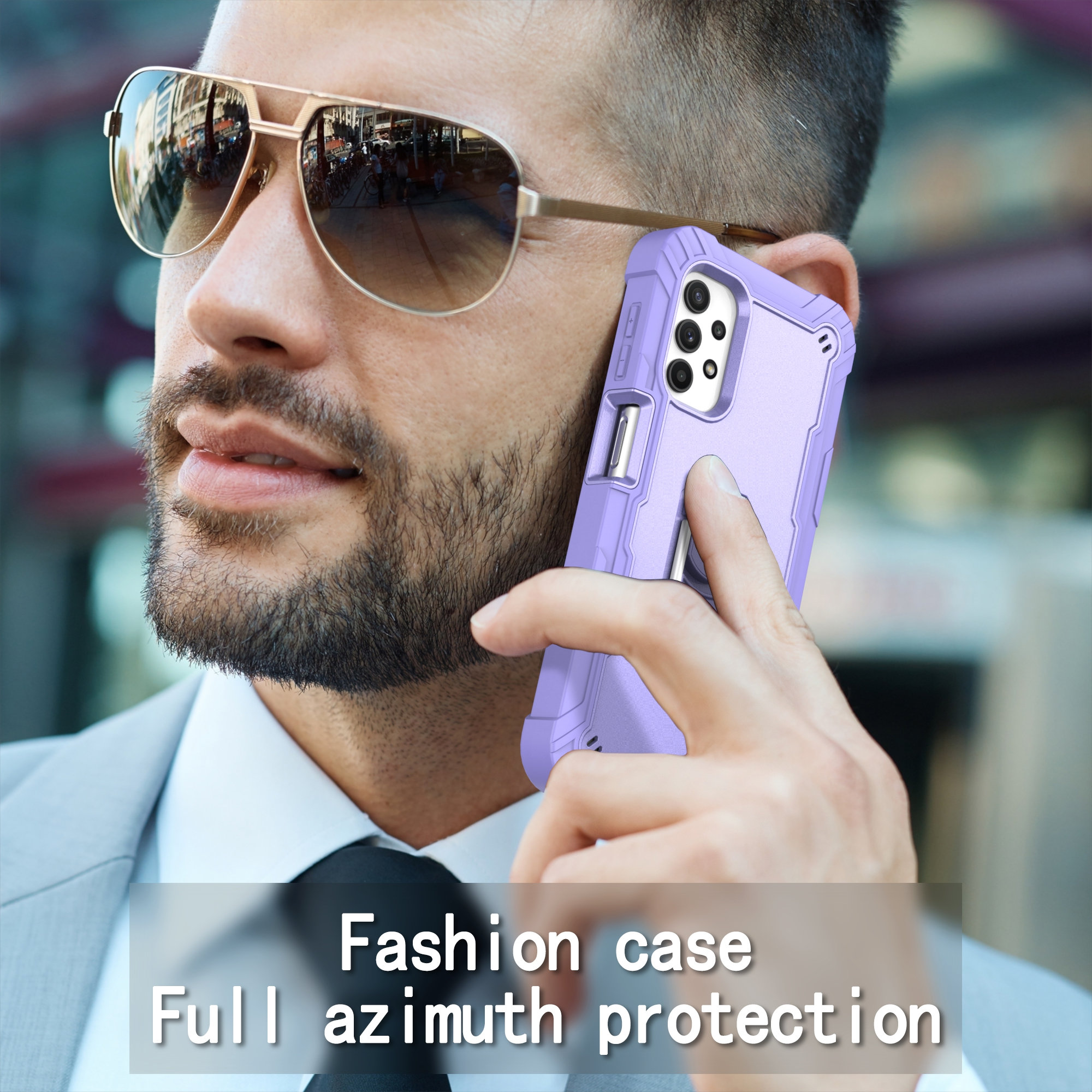 for Samsung Galaxy A12 A32 A52 A72 5G Case, Military Grade Protective Phone Case Cover with Ring Kickstand for Galaxy A52 5G