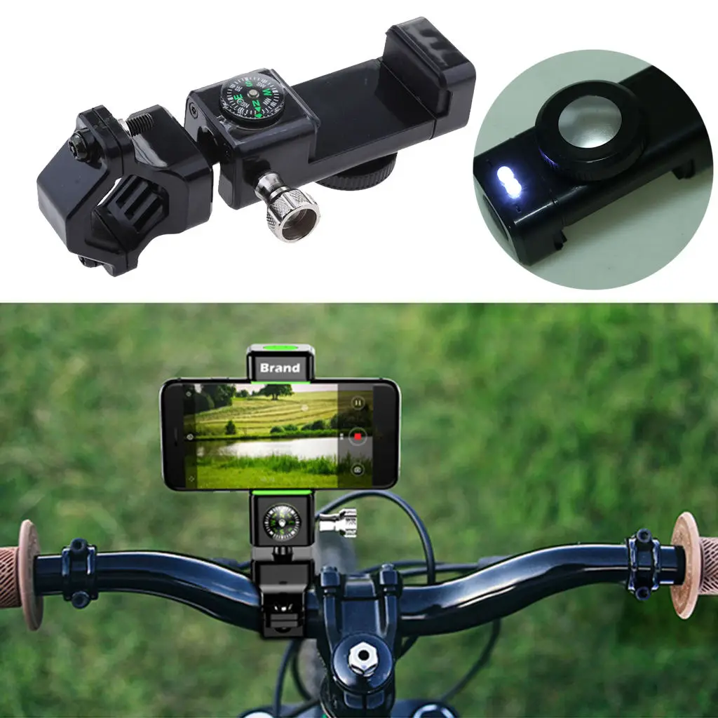 360 Rotatable Black Mobile Phone Holder Mount Bracket for Motorcycle Bike Handlebars