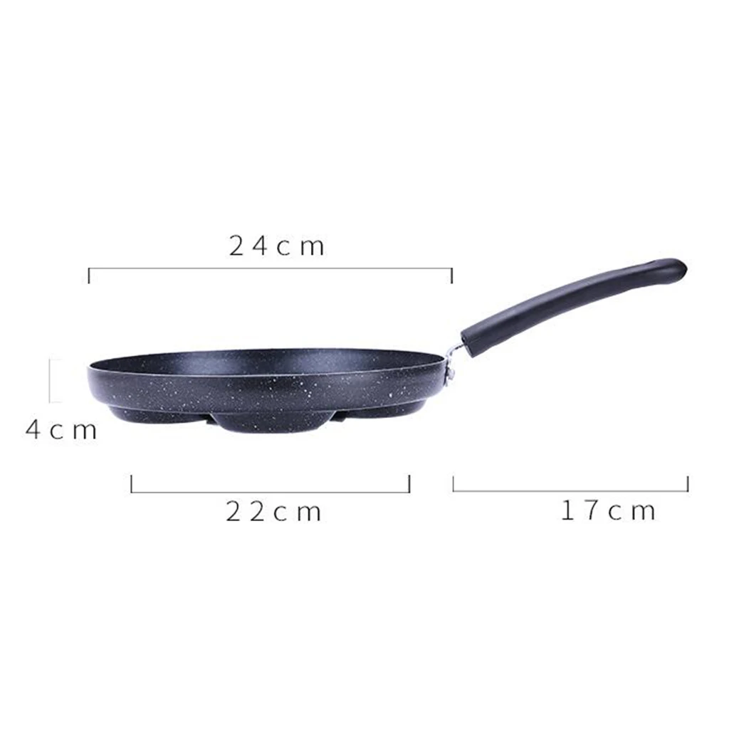 4-in-1 Non-Stick Pancake Frypan Aluminium Alloy Breakfast Cookware 24cm