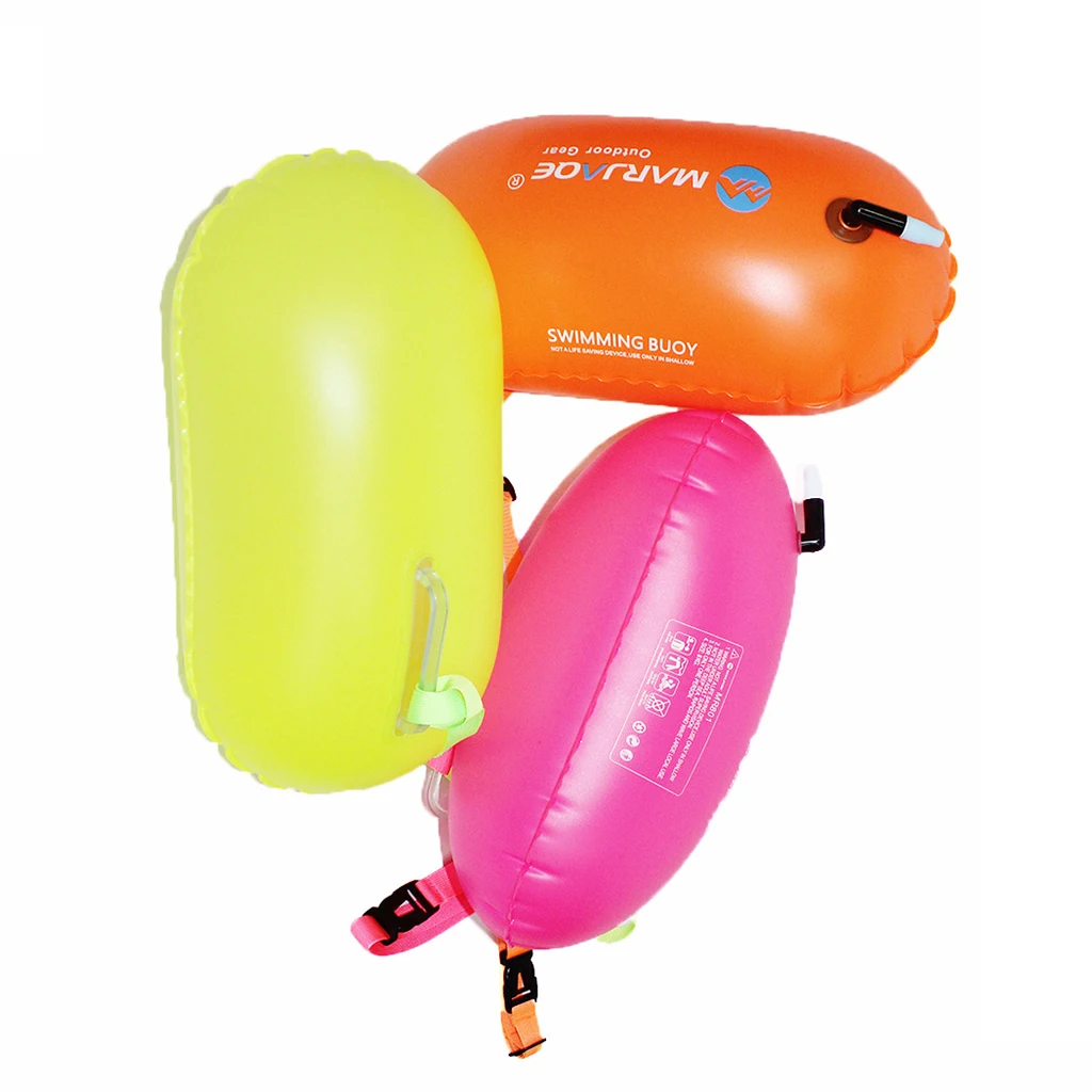 Portable Inflatable Swim Buoy Tow Float Open Water Swimmers Water Sport