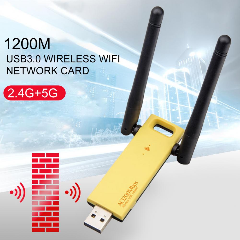 Мини Realtek 8812AU Беспроводной двухдиапазонный 2,4 ГГц USB 3,0 WiFi  Ethernet адаптер с антенной для Windows XP/Vista/7/8/10