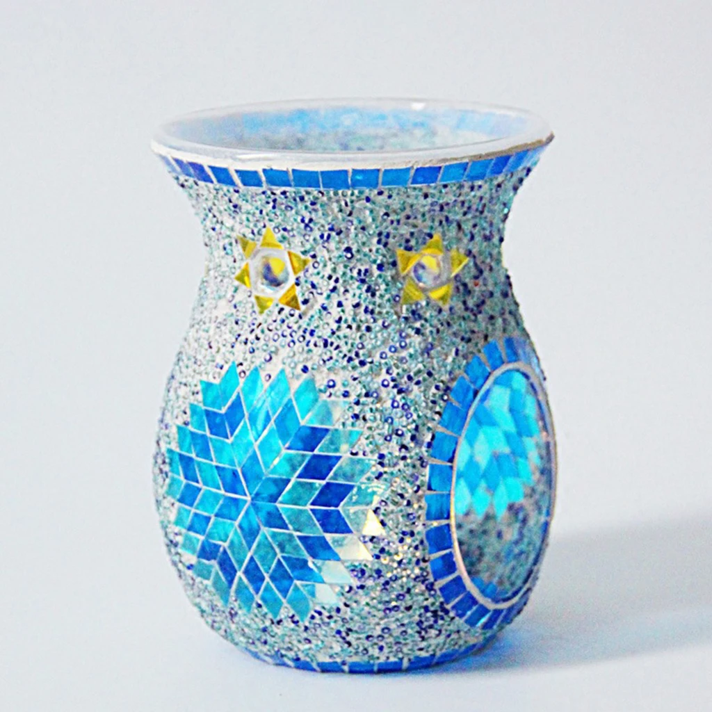 Turkish Mosaic Glass Oil Burner Fragrance Diffuser Wax Melter Candle Holder