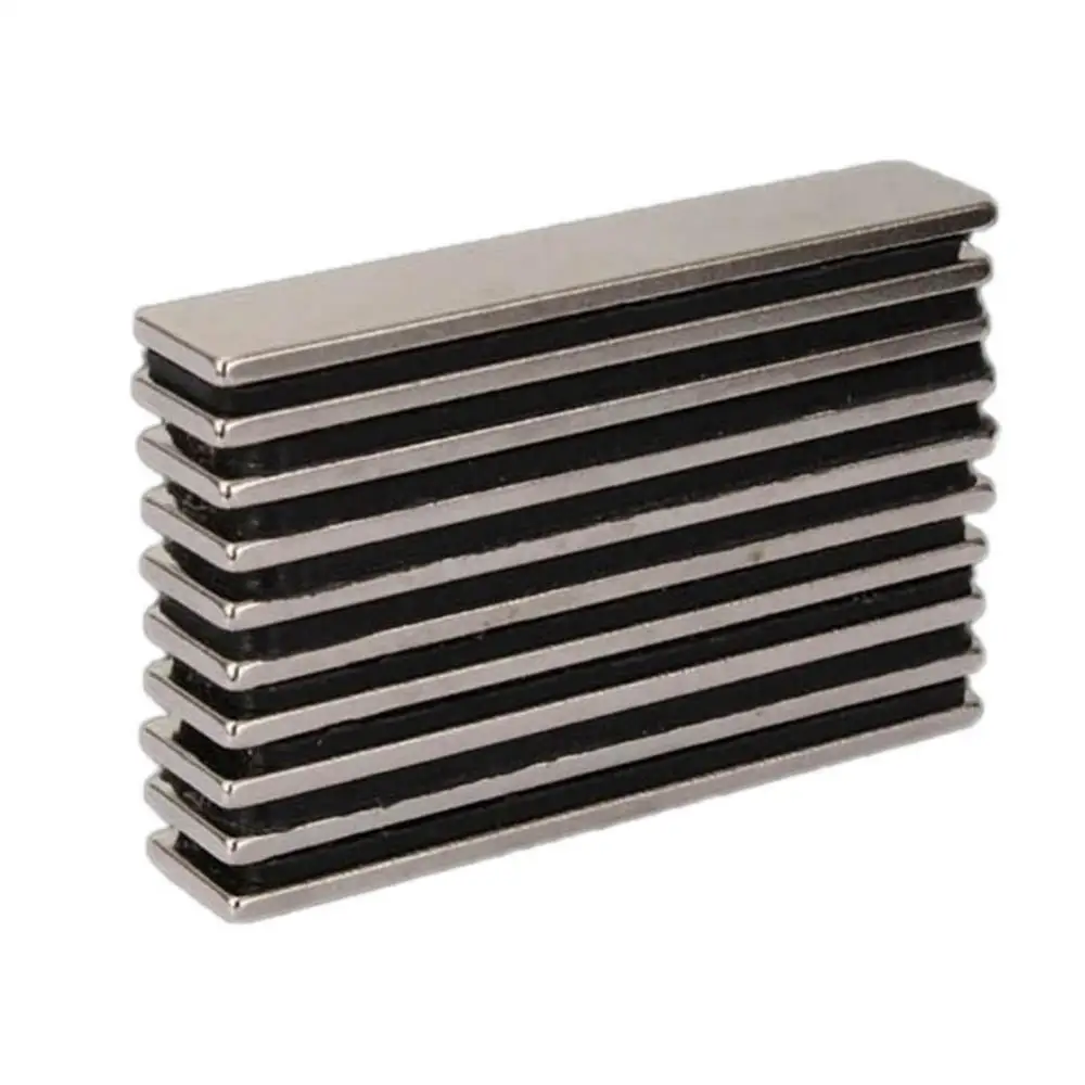 10 Stück 50x10xmm N48 Rechteck Super Stark Block Rare Erde Neodym Magnet 
