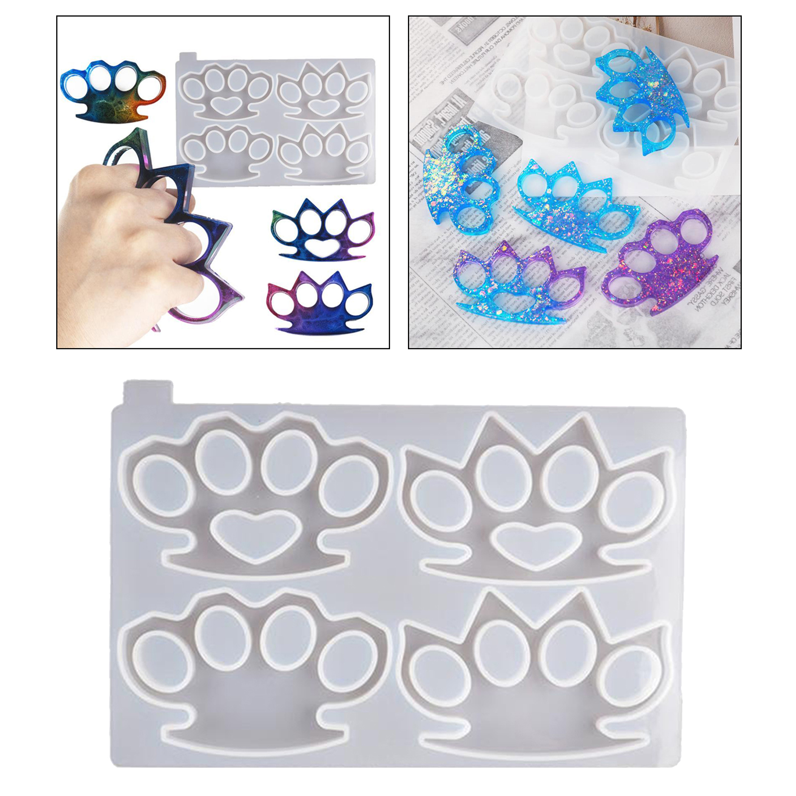 Silicone Mold Keychain Resin Casting Moulds for DIY Jewelry Making Tool Crafts