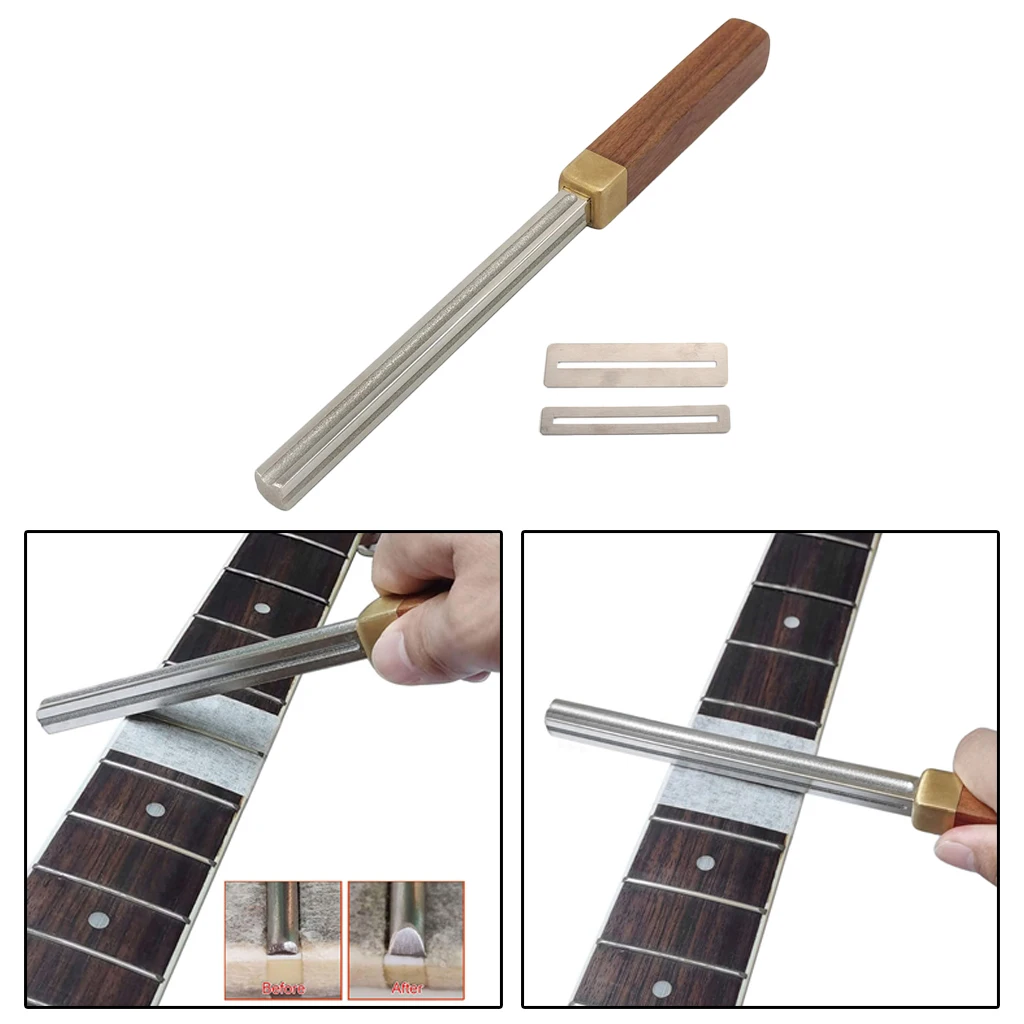 Rectangle Guitar Fret Dressing Crowning File Luthier Diamond Coating Repairing Dressing Tool Accessory