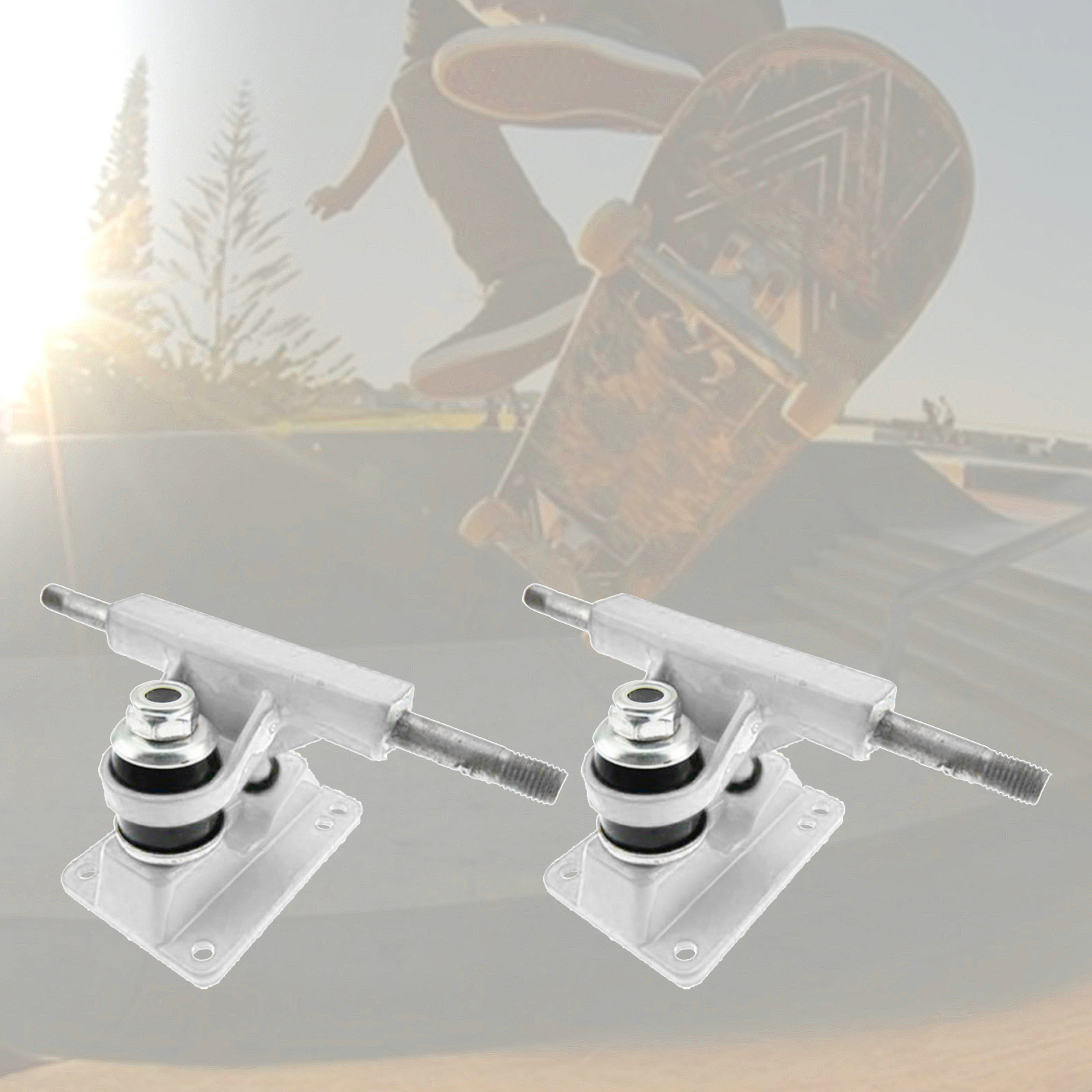 1Pair Aluminum Alloy Skateboard Trucks 3.25in 150mm Bearing Lightweight for Skate Board Longboard Decks Cruiser Accessories