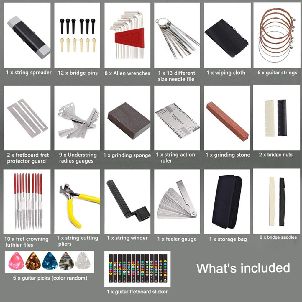 Guitar Repair Tools Kit Maintenance Tool Kit Acoustic Guitar Cleaning Maintenance Luthier Tools