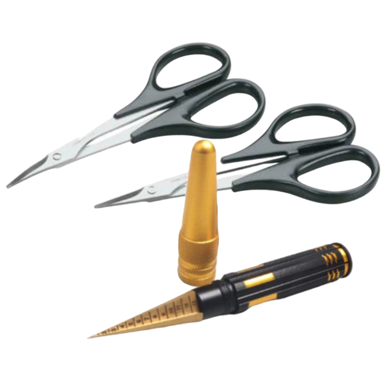 Straight Scissors Curved Scissors Set Hole Opener Expanding Hole Puncher Reamer Installation Kit for RC Car Toy