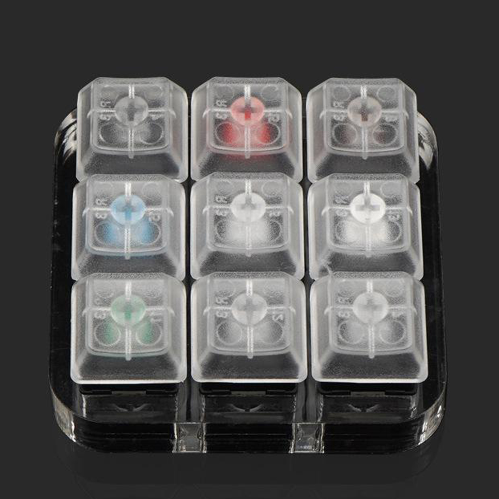9 Key Switches Shaft Testing Tool Translucent Keycaps Mechanical Keyboard Switch Tester