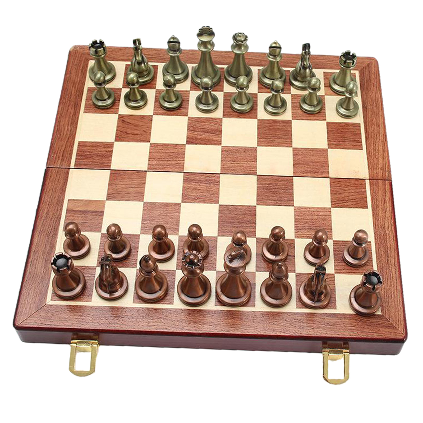 Folding Hand Crafted Metal Chess Set 12