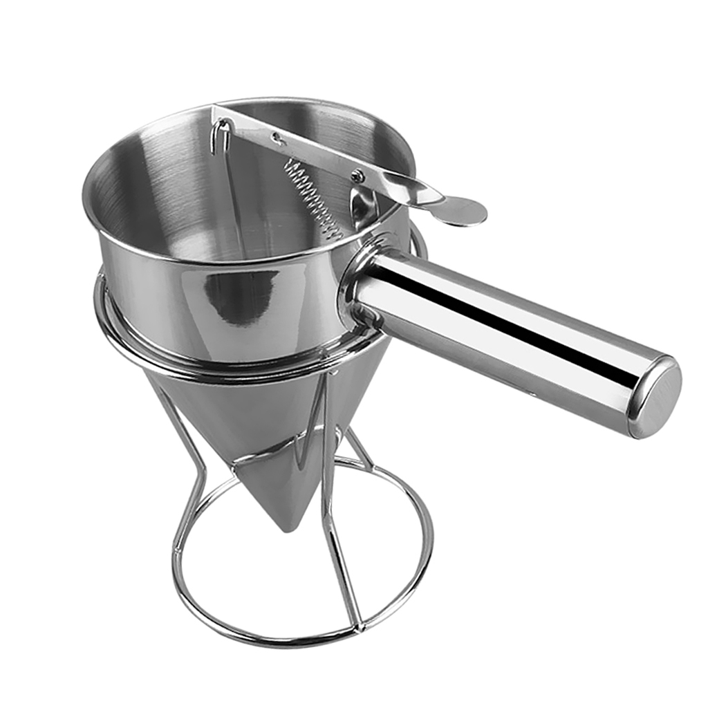 Stainless Steel Conical Funnel with shelf Octopus   Balls Kitchen Tool