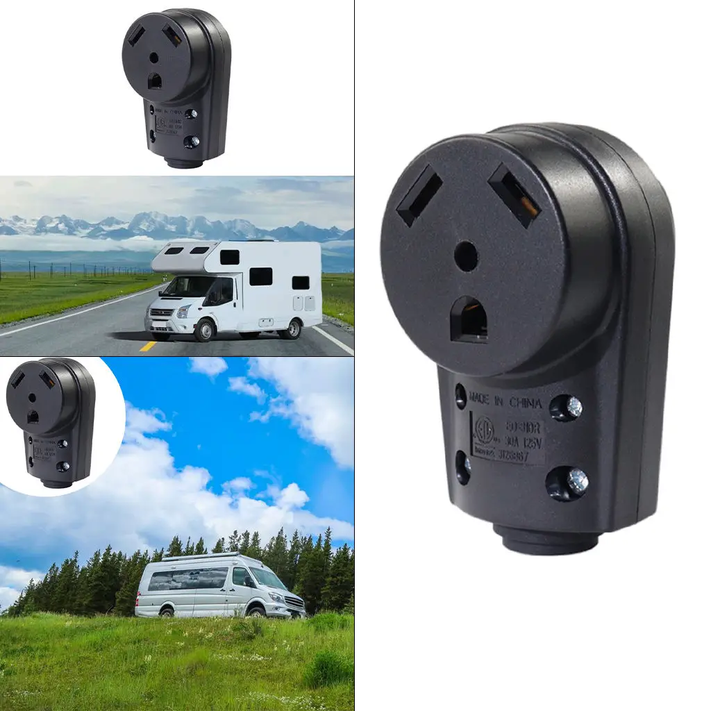 125V 30A Female Socket RV Replacement Female Plug Receptacle Plug with Ergonomic Handle Upgraded with Handle for Caravan