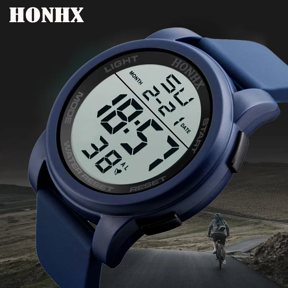Men Outdoor Watch Luxury Analog Digital Military Sport LED Waterproof Wrist Watch Running Electronic Simplicity Round Watch