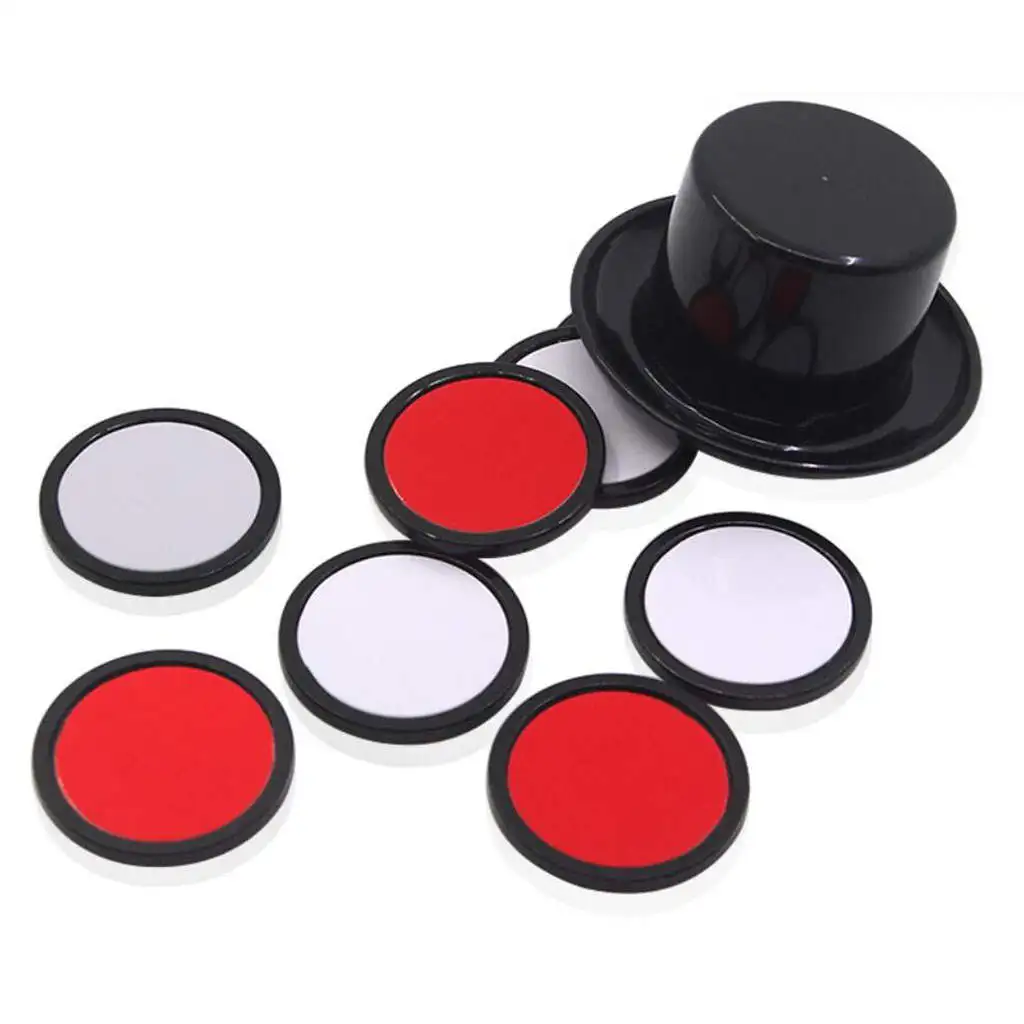 Funny Hat Rainbow Piece 1 Mini Hat & 8 Chips for Ceremony Magician Performance for Beginners