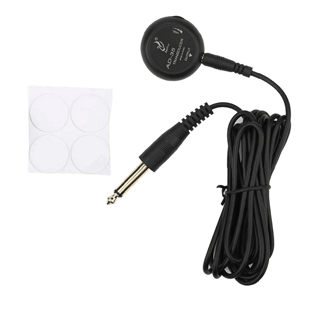 Self-Adhesive Piezo Soundhole Transducer Pickups for Ukulele Mandolin Drum
