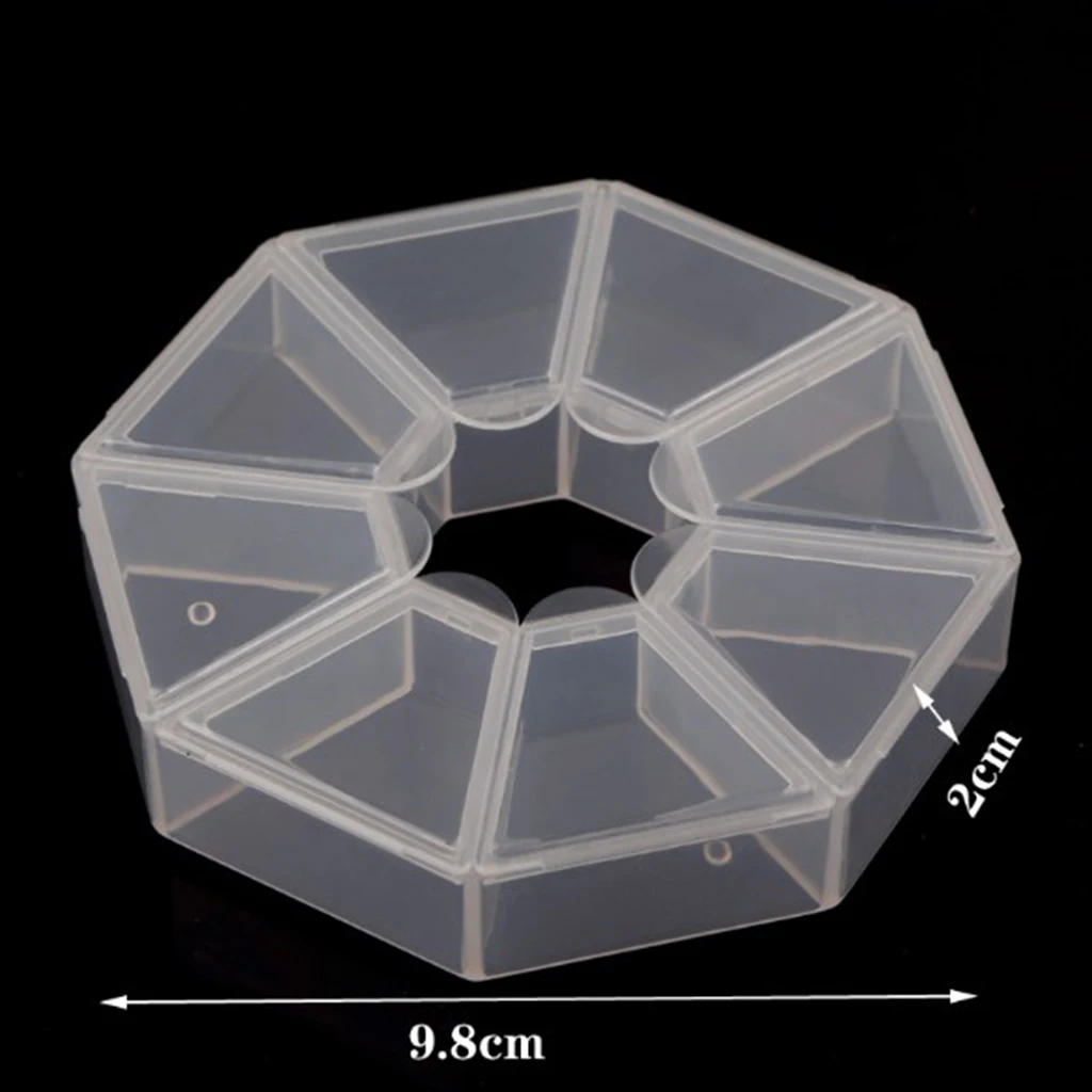 Clear Plastic Storage Box Case For Nail Tips Art False Eyelashes Organizing