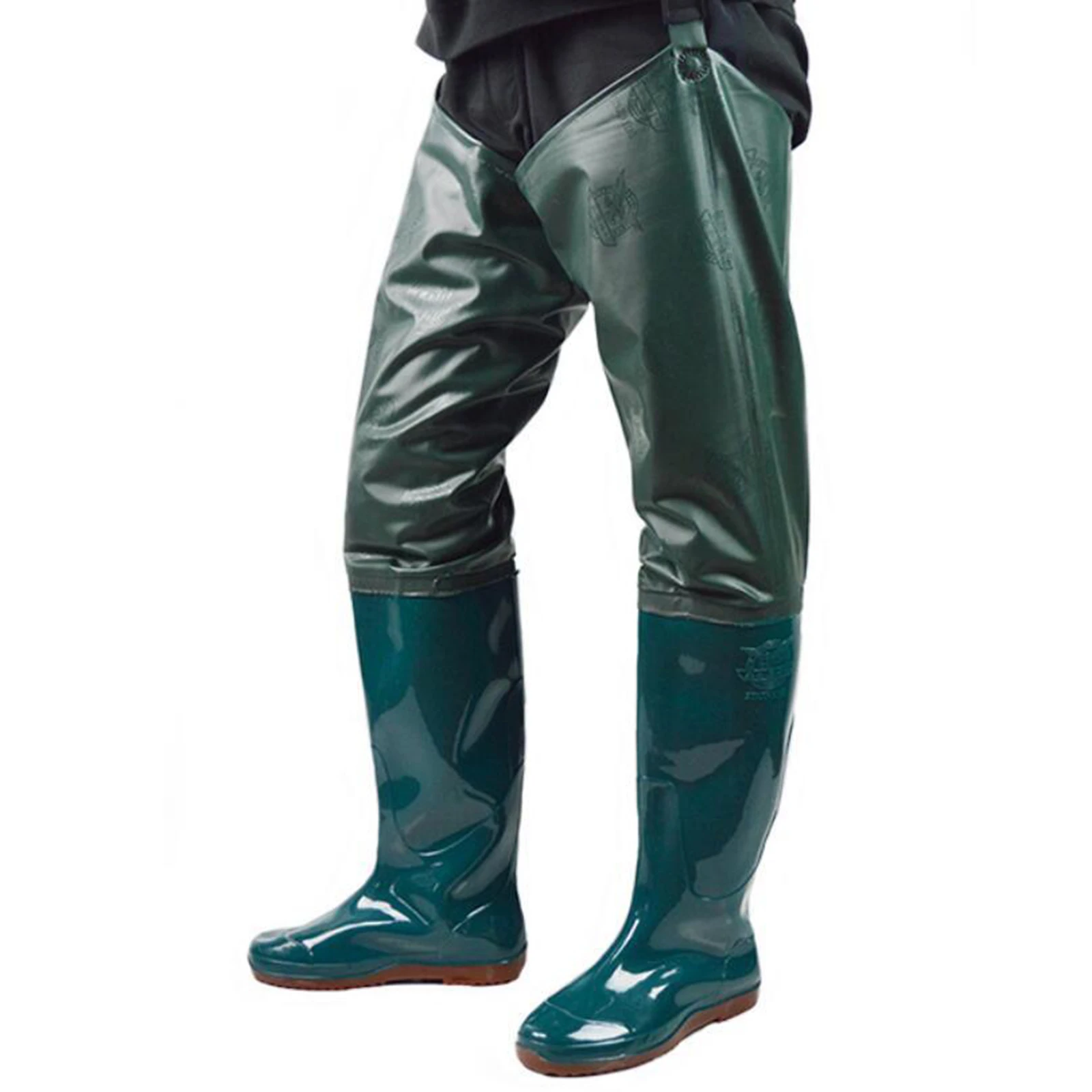 Extended tube wading trousers rice-planting boots anti-slip fishing boots trousers knee-high half-length trousers