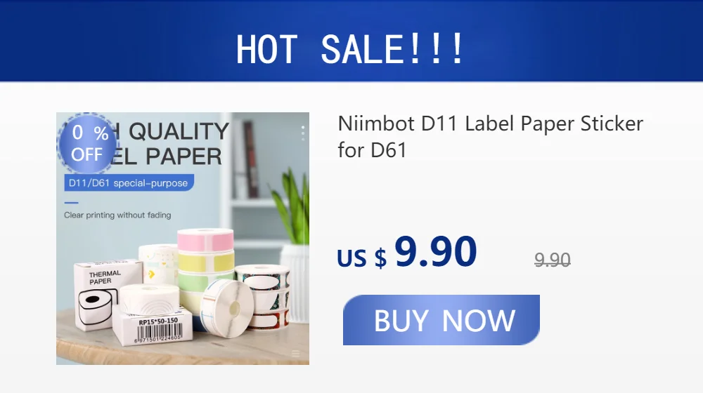 small sticker printer Niimbot D110 Label Maker Portable Pocket No Ink Thermal Label Printer for Mobile Phone Home Office Use Mini Print With Name D11 mini pocket thermal printer