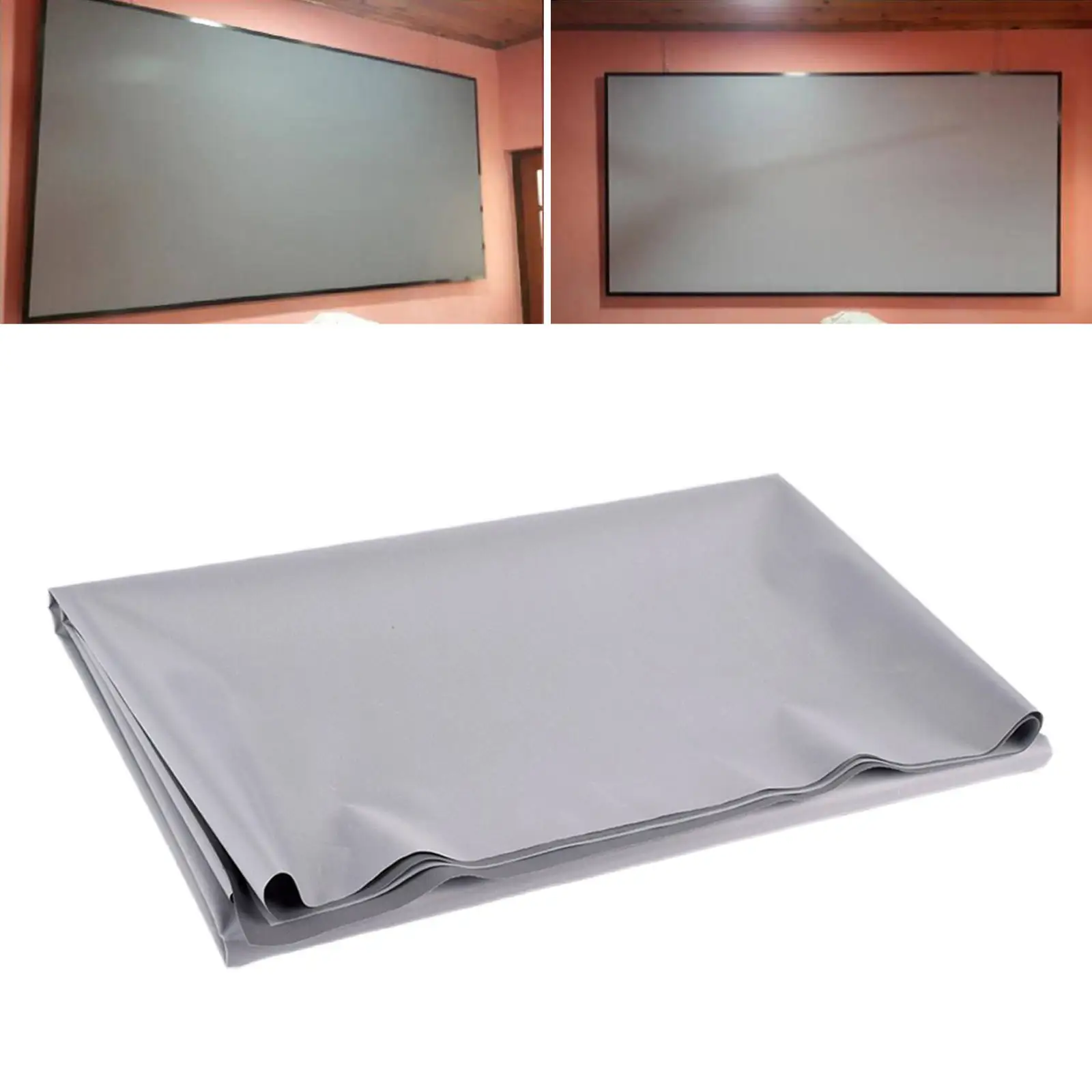 Portable Projector Screen 4K Full HD Projection Screen Projector Curtain Canvas for Backyard Movie Theater Office Outdoor