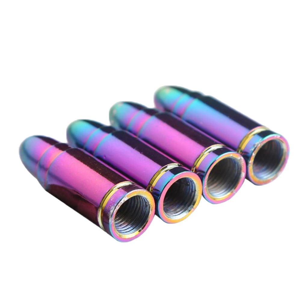 4x Car Truck Aluminum Tire Wheel Rim Stem Air Valve Caps Tyre Cover Colorful