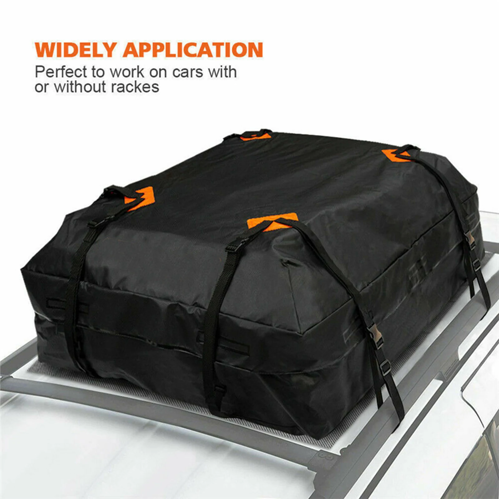 Waterproof 420D Oxford Cloth Cargo Luggage Storage Carrier Bag Mat for Car Van Foldable Black