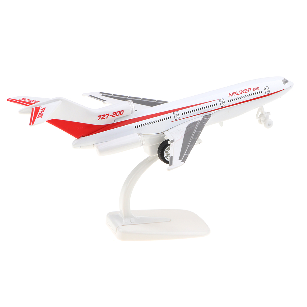 727-200 Red Color Airplane Die-Cast Passenger Plane Model Art Craft