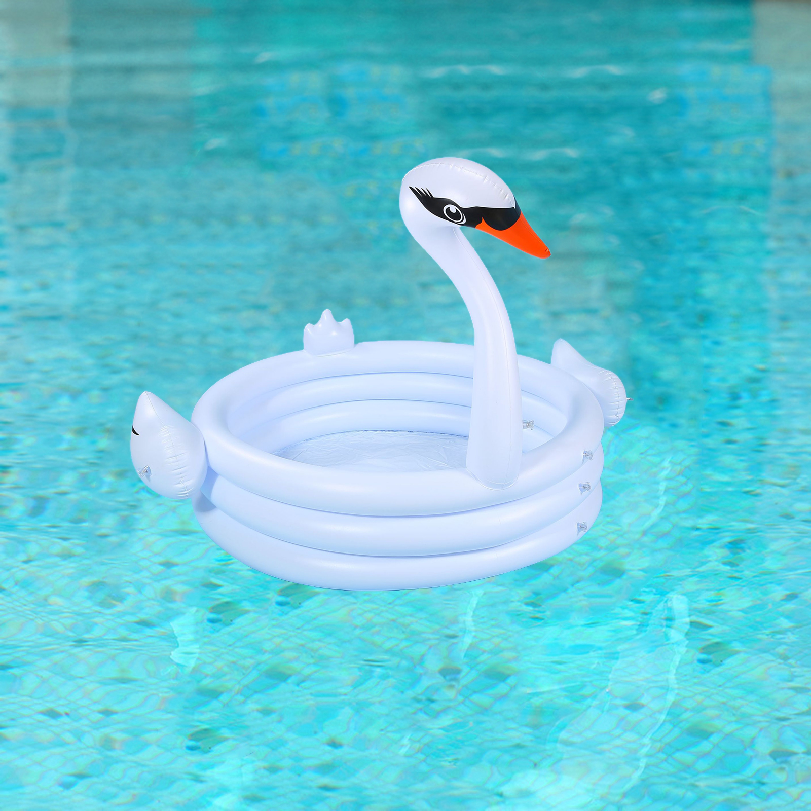 PVC Inflatable Swimming Swan Floats Child Sport Holiday Swim Ring Play Toy