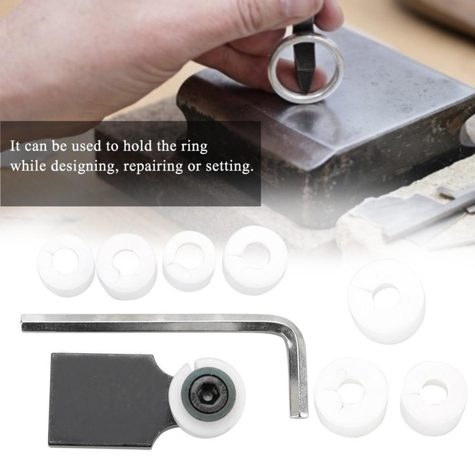 Ring Setting Jewelry Ring Processing Tool Setter Clamp Channel Diamond Fixture Tool Kit for Ring Setting Expanding