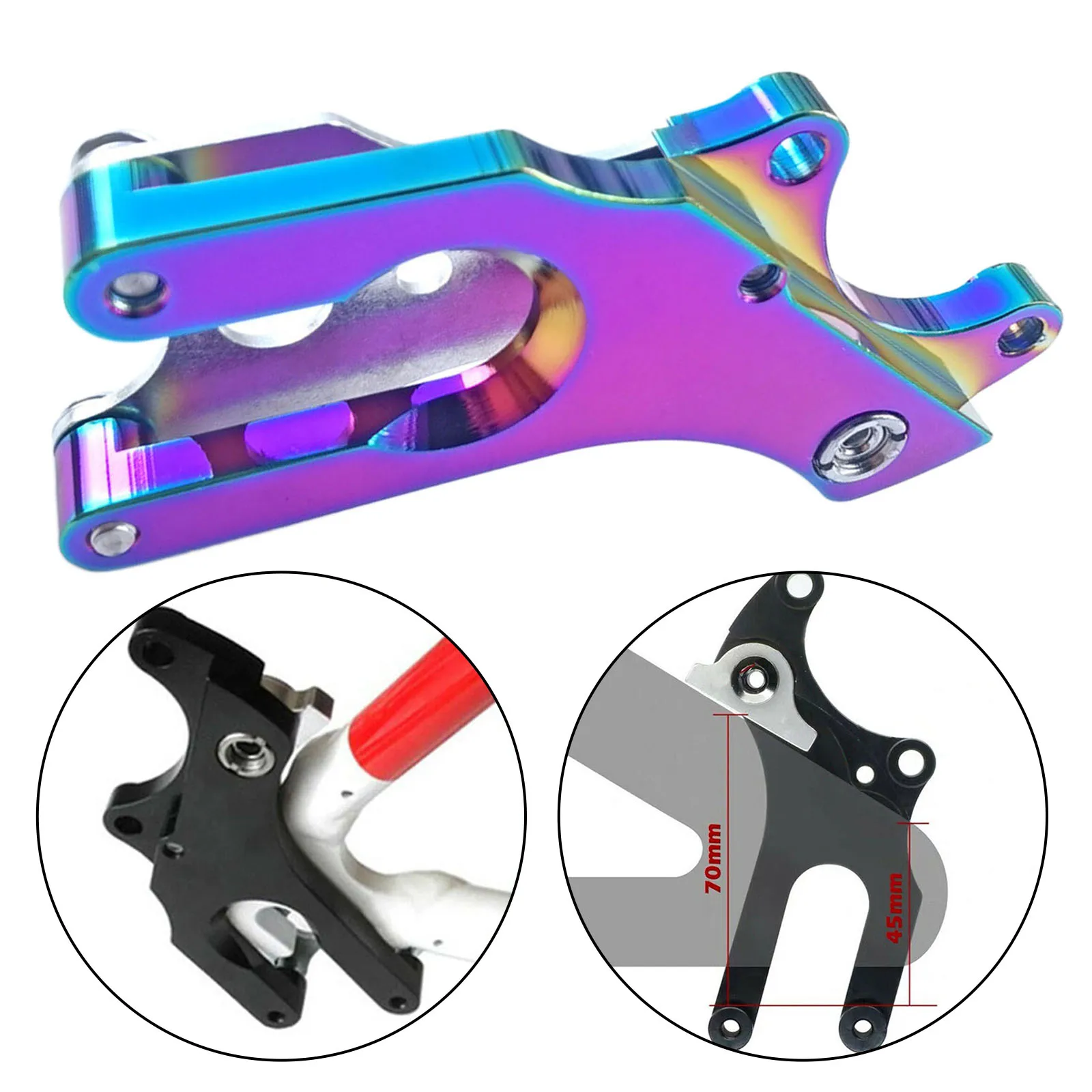 Aluminium MTB Bike Disc Brake Bracket Converter Frame Adapter Mounting Holder Road Bike Bicycle Brake Conversion Fixed Seat