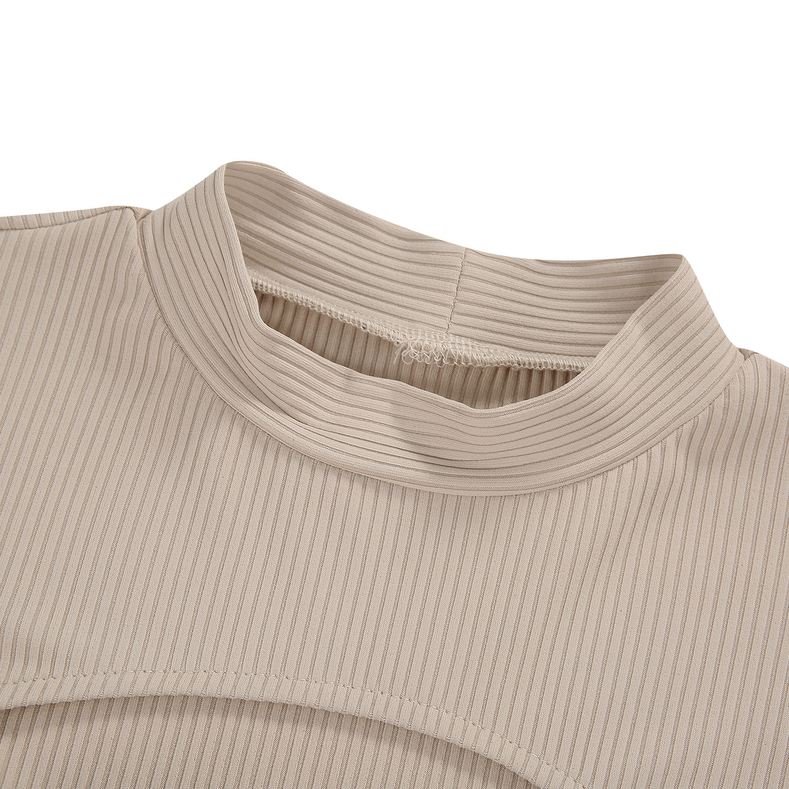 Waliicorners Long Sleeve Crew Neck Solid Slim Fit Tee Streetwear Hollow Out Low Cut Women T-Shirt 8 H2f97602b406e454a82e5cde4202476bep