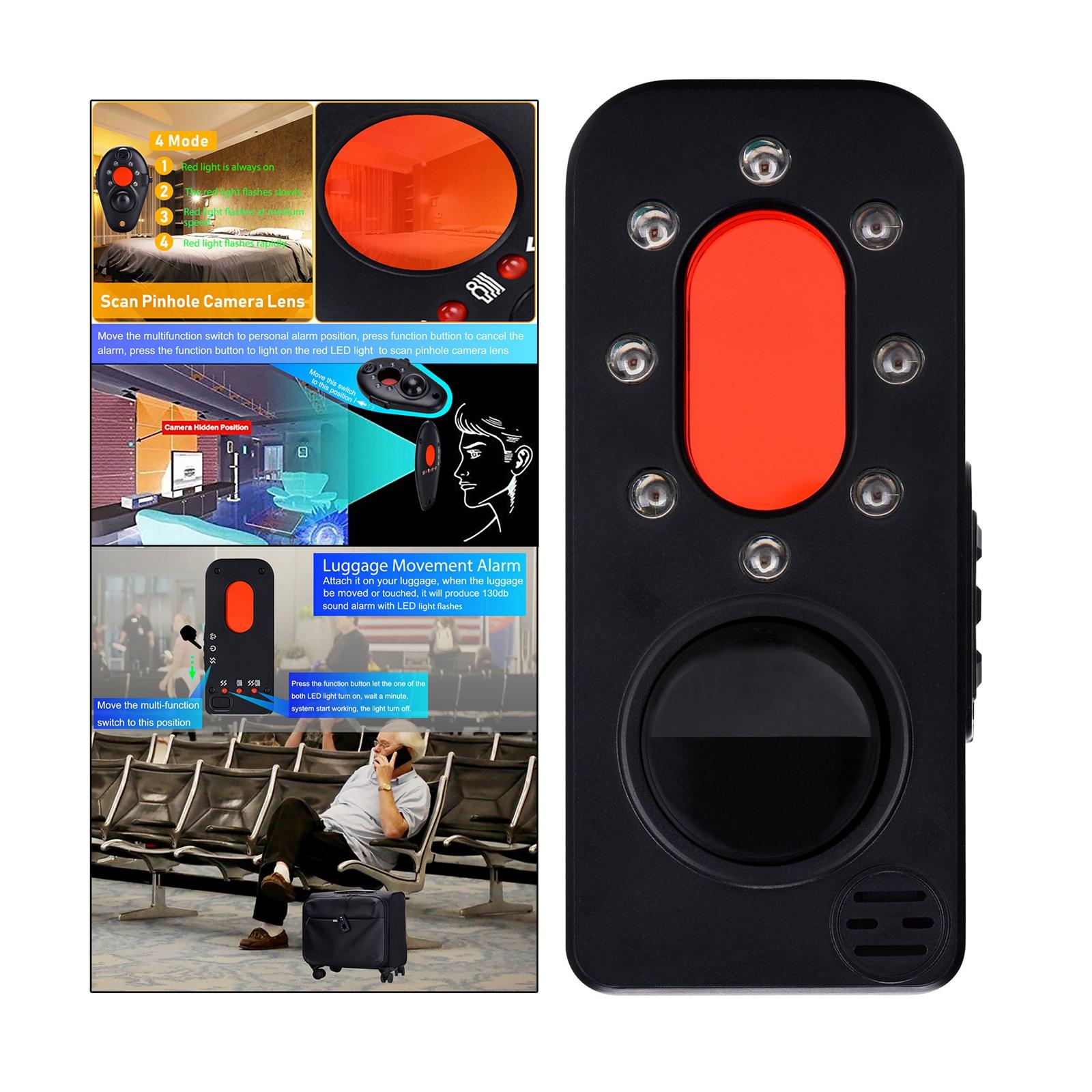 Personal Alarm with Light 5-In-1 Mini Detector for Emergency Self Defense Anti-Beast Camping Anti-Lost Lens Women Girl