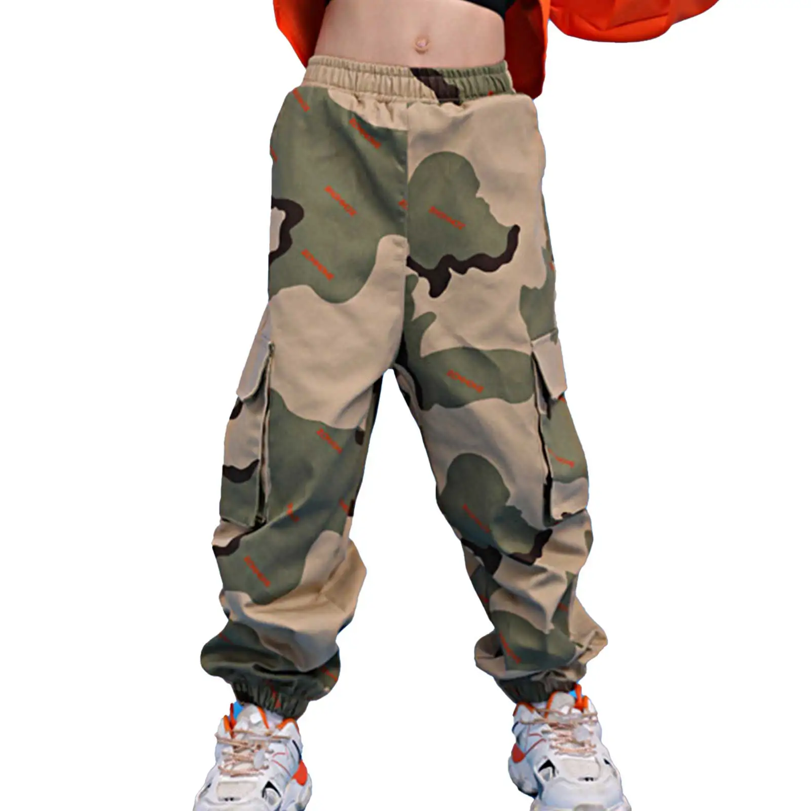 VernLan Boys Kids Sports Cargo Jogger Pants Casual Cotton Loose Fit Hiking Pants for Girls Jazz Hip Hop Dancewear