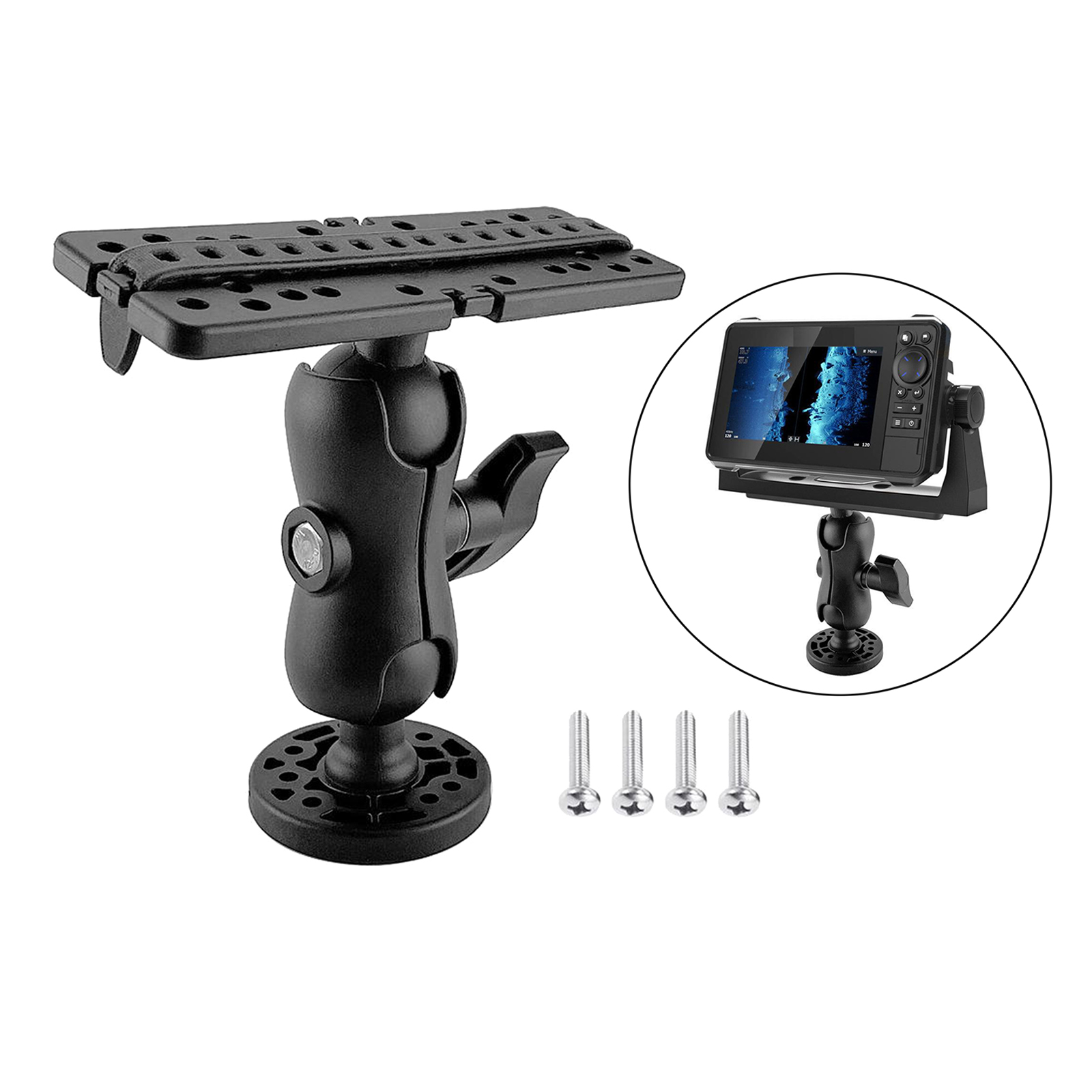 Marine Boat 360 Degree Depth Sounder Base Mount Universal Kayak Partisan