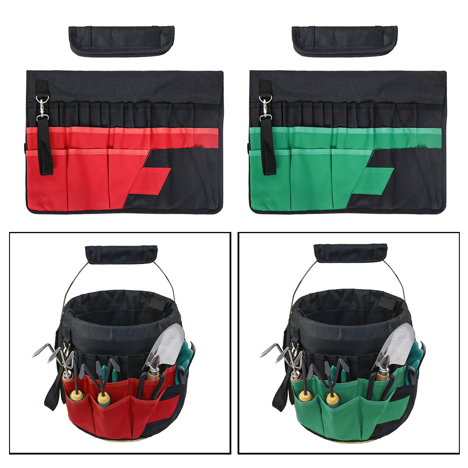 Electrician Tool Carrier Holder Bag 42 Pockets Bucket Garden Tools Pouch
