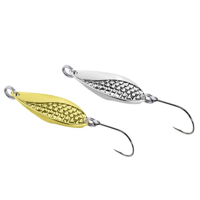 for Bass Metal Fish Bait,5Pcs 10g Metal Fishing Lures BaitsSequins Fishing  Lure Artificial Hard Fishing Bait for Freshwater Bass Simple and Practical  : : Sports & Outdoors