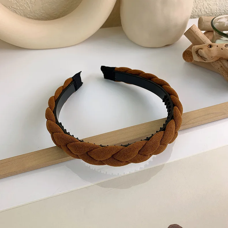 black hair clips Fashion Wide Hair Bands For Women Headdress Solid Color Cloth Headband Bezel Girls Hairband Hair Hoop Female Hair Accessories cute headbands for women