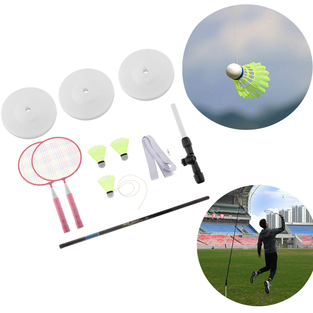 Creative Badminton Training Device Portable Badminton Single Playing Exerciser Rebounding Practice Automatic Practice Equipment