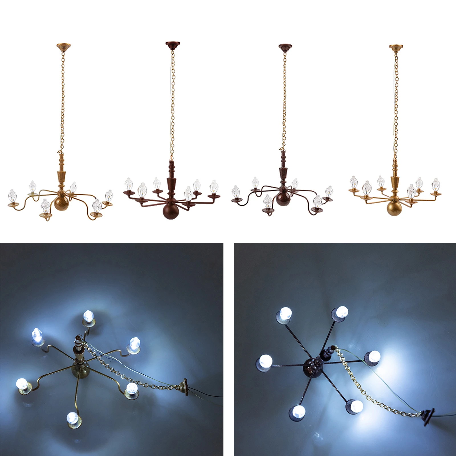 1/87 HO Scale Ceiling Light Hanging Chandelier DIY Architecture Model Kits