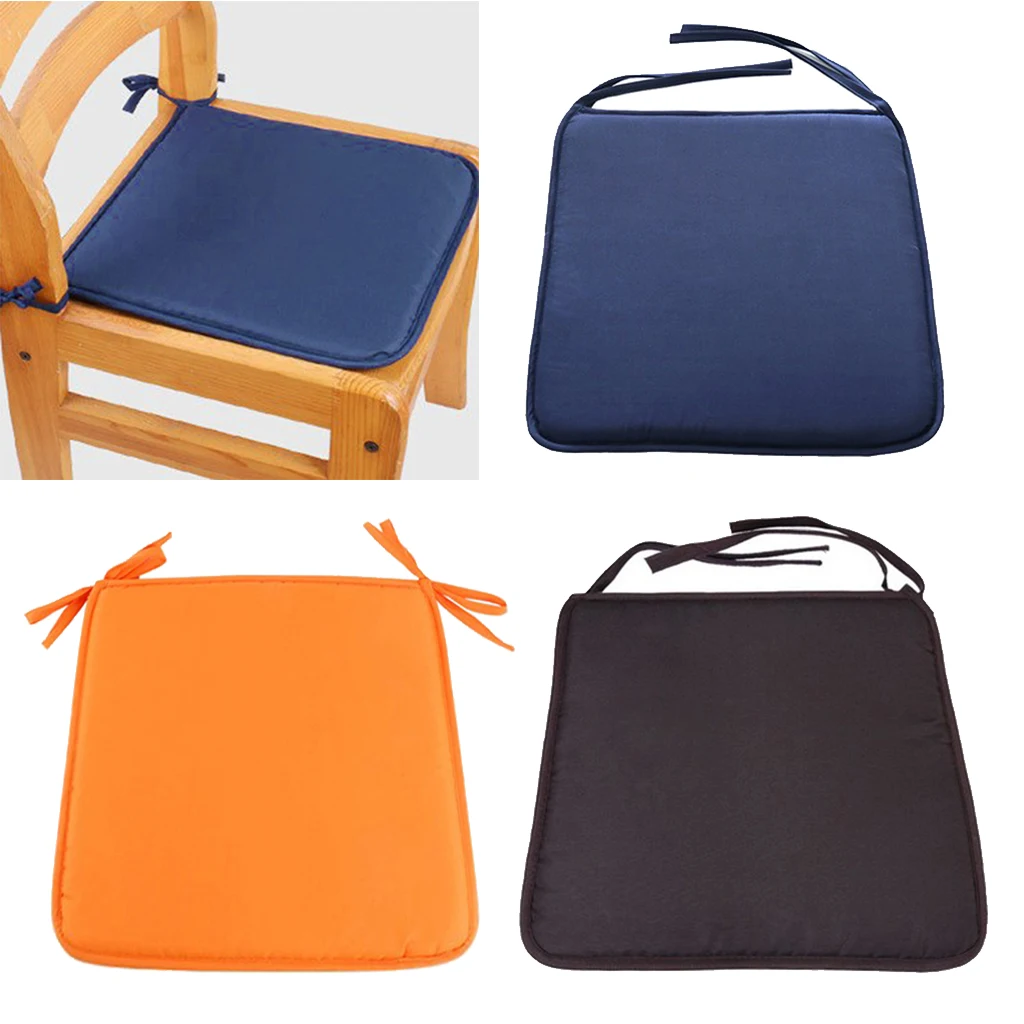 Padded Seat Cushion Soft Chair Pads with Ties for Home Office Wheelchairs